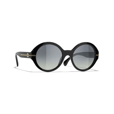 CHANEL Sunglasses: Round Sunglasses, acetate — 